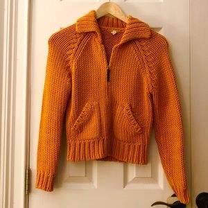 J. Crew chunky knit zip up cardigan